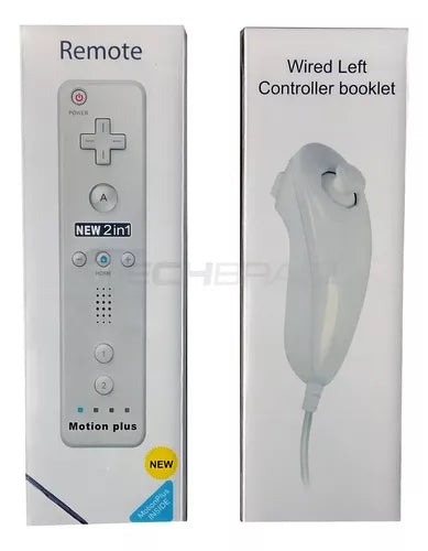 Mando Wii Remote Plus + Compatible con Nunchuk para Nintendo Wii/U